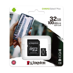 KINGSTON 32GB MICRO SD CANVAS SELECT 100MB/S -Kingston - Computer Accessories. Gadgets Namibia Solutions Online